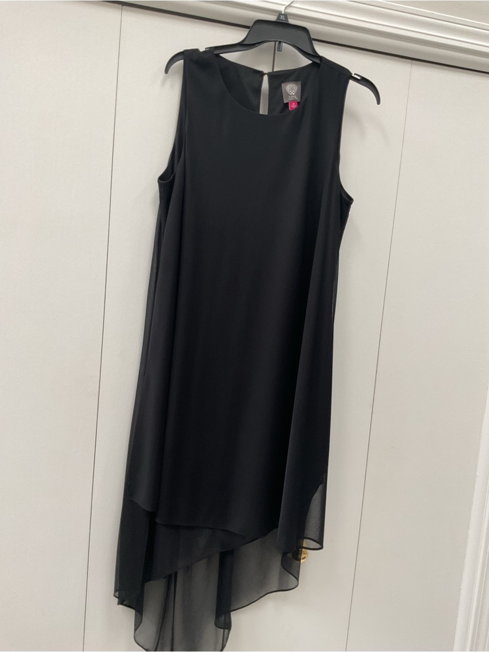 Vince Camuto Black Sleeveless High-Low Layered Dress